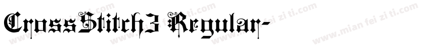 CrossStitch3 Regular字体转换